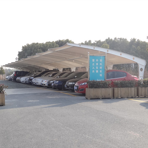 TC015 膜結(jié)構(gòu)停車棚七字型