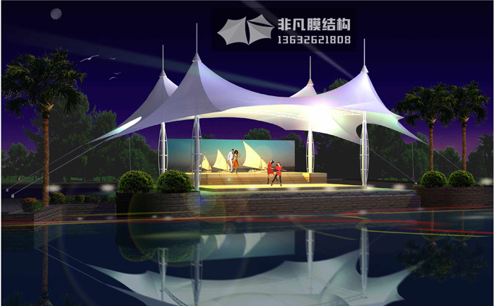 WT002 舞臺(tái)景觀膜結(jié)構(gòu) 廣州黃金海岸