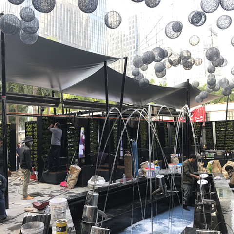 SY014 酒吧膜結(jié)構(gòu)雨棚 福田購(gòu)物公園