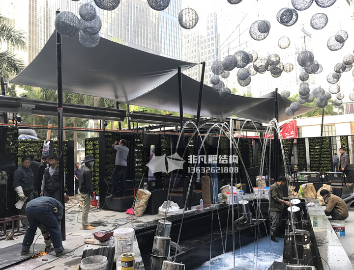 SY014 酒吧膜結(jié)構(gòu)雨棚 福田購物公園