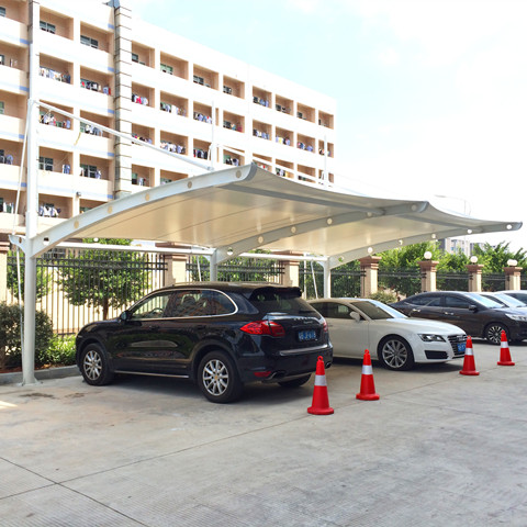 TC027 膜結(jié)構(gòu)停車棚 東莞塘廈工廠
