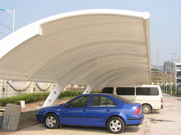 張拉膜車棚 張拉膜車棚