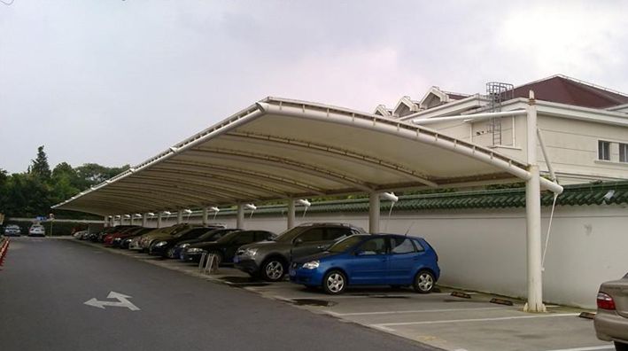 張拉膜車棚 張拉膜車棚